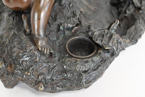 Antique Inkwell in Bronze, Late 19th Century-RVK-1395167