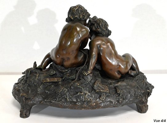 Antique Inkwell in Bronze, Late 19th Century-RVK-1395167