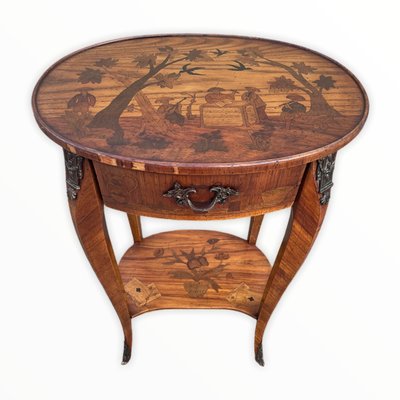 Antique Inlaid Kidney Shaped Table-SDV-919985