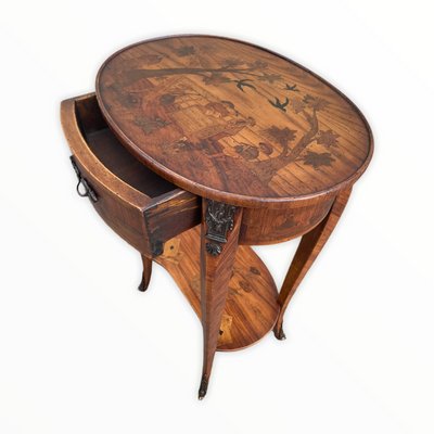 Antique Inlaid Kidney Shaped Table-SDV-919985