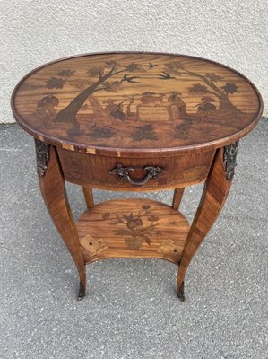 Antique Inlaid Kidney Shaped Table-SDV-919985