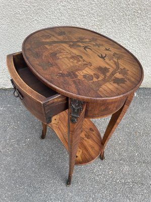 Antique Inlaid Kidney Shaped Table-SDV-919985