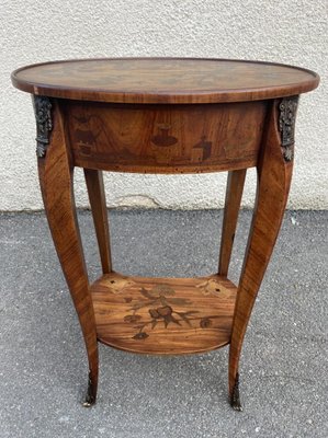 Antique Inlaid Kidney Shaped Table-SDV-919985