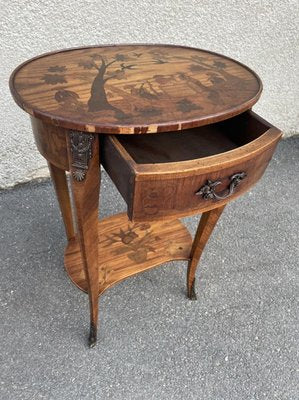 Antique Inlaid Kidney Shaped Table-SDV-919985