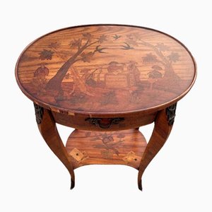 Antique Inlaid Kidney Shaped Table-SDV-919992