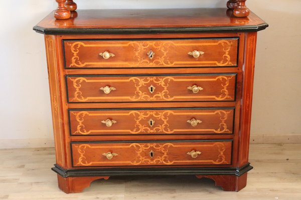 Antique Inlaid Walnut Cabinet, 1680s-DCO-1100993