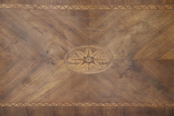 Antique Inlaid Walnut Dining Room Table, Early 19th Century-DCO-1436369