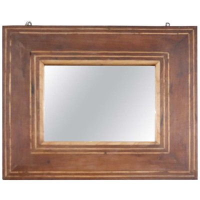 Antique Inlaid Walnut Wall Mirror, 1820s-DCO-666056