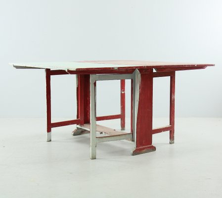 Antique Interesting Colored Folding Dining Table-VAP-754180