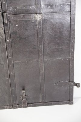 Antique Iron Clad Double Doors, 1800s-IND-1351144