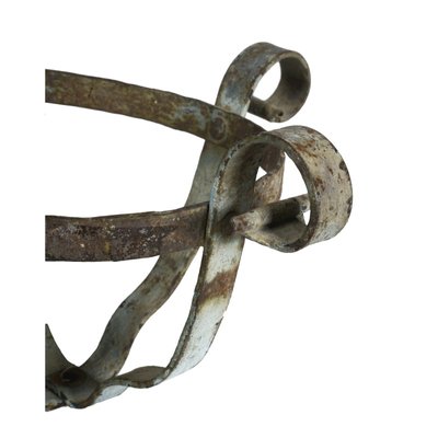 Antique Iron Vase Holders, Set of 2-RAQ-436970