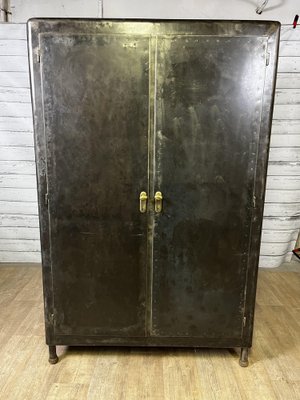 Antique Iron Wardrobe, 1920s-GUH-1749095