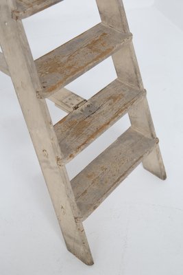 Antique Italian Beige Wood Ladder, 1920s-RCE-1416850