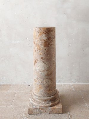 Antique Italian Brecciated Marble Column, 1800s-TDA-1801263