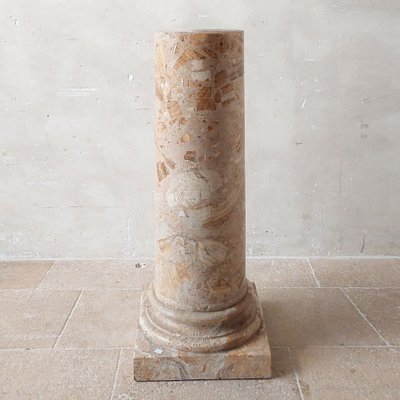 Antique Italian Brecciated Marble Column, 1800s-TDA-1801263