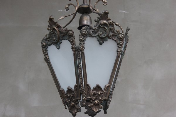 Antique Italian Bronze Hanging Lamp, 1900-UWJ-1150999