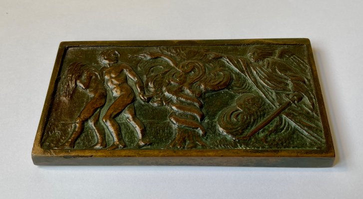 Antique Italian Bronze Wall Plague-LCR-1724186