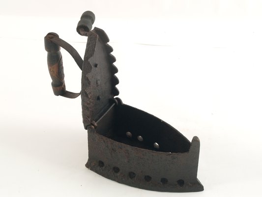 Antique Italian Cast Iron Coal Iron, 1900s-NJV-884975