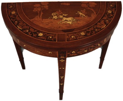 Antique Italian Consol Side Table with Hunting Motifs, 1820-DXD-1750419