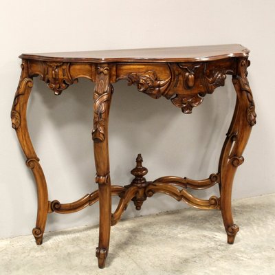 Antique Italian Console Table in Walnut-UMS-2035057