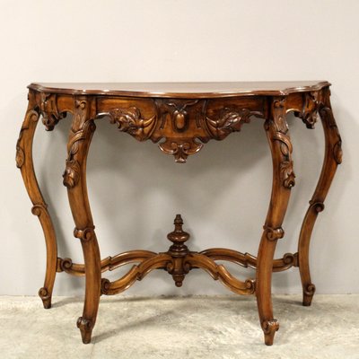 Antique Italian Console Table in Walnut-UMS-2035057