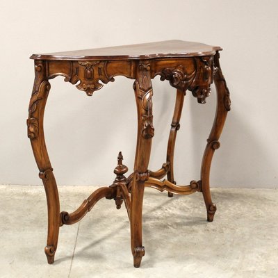 Antique Italian Console Table in Walnut-UMS-2035057