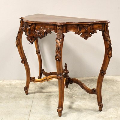 Antique Italian Console Table in Walnut-UMS-2035057