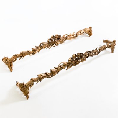 Antique Italian Curtain Rods in Giltwood, Set of 2-VEI-1325821