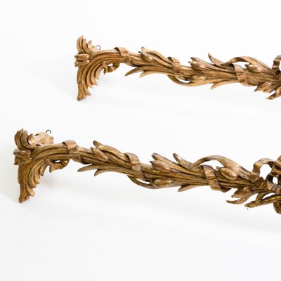 Antique Italian Curtain Rods in Giltwood, Set of 2-VEI-1325821