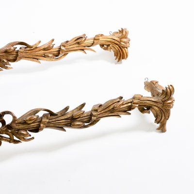 Antique Italian Curtain Rods in Giltwood, Set of 2-VEI-1325821