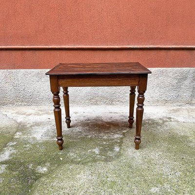 Antique Italian Fir Table With Brass Handle and Shaped Legs, 1910s-GDD-1210030