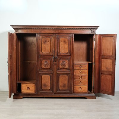 Antique Italian Four-Door Wardrobe in Walnut-XSG-2032037