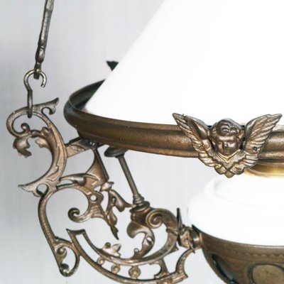 Antique Italian Murano Glass and Bronze Ceiling Lamp-NJV-568517