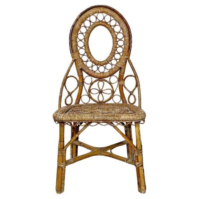 Antique Italian Rattan Chair, 1890s-GDD-1770753