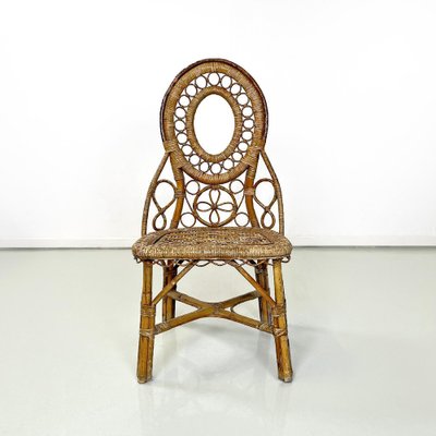 Antique Italian Rattan Chair, 1890s-GDD-1770753