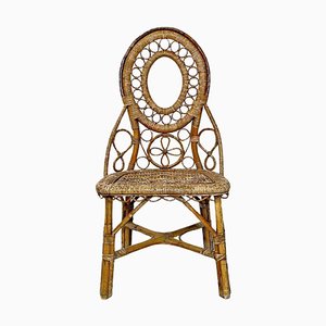 Antique Italian Rattan Chair, 1890s-GDD-1770753