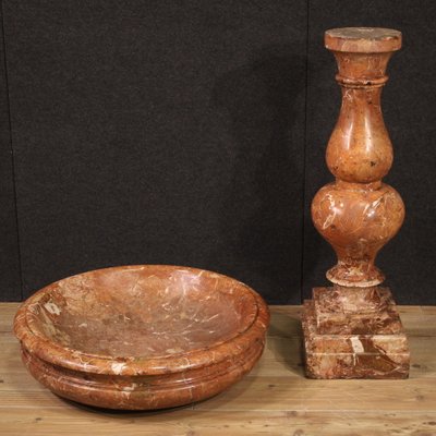 Antique Italian Red Marble Tub, 1870-RP-2033675