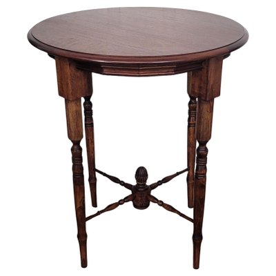 Antique Italian Round Walnut Side Table, 1890s-EUP-1768078