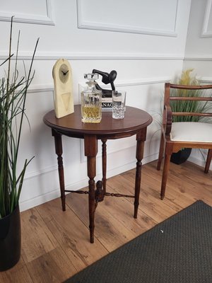 Antique Italian Round Walnut Side Table, 1890s-EUP-1768078