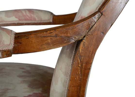 Antique Italian Walnut Armchair, 1880s-RAQ-410097