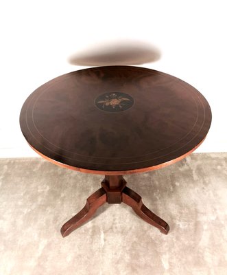 Antique Italian Walnut Tripod Coffee Table-QRS-572372