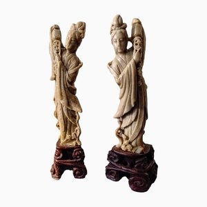 Antique Jade Figurines, Set of 2-ZFY-1279072