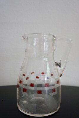 Antique Jugendstil Austrian Glass Milk Jar-HYJ-668971