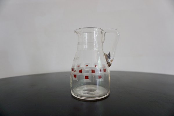 Antique Jugendstil Austrian Glass Milk Jar-HYJ-668971