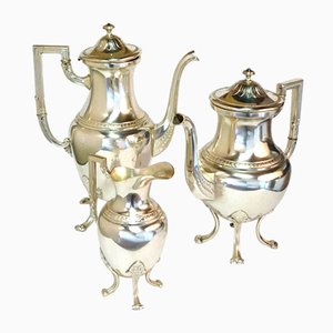 Antique Jugendstil Silver Metal Tea Set from WMF, 1900s-GKB-708669