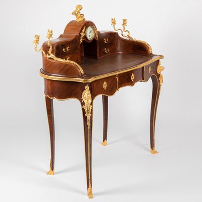 Antique Lady's Desk in Marquetry and Gilt Bronze-WFS-2026628