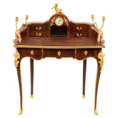 Antique Lady's Desk in Marquetry and Gilt Bronze-WFS-2026628