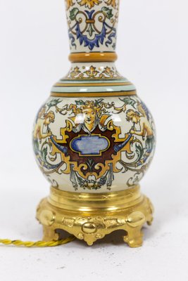 Antique Lamps in Gien Porcelain-CEJ-1256714