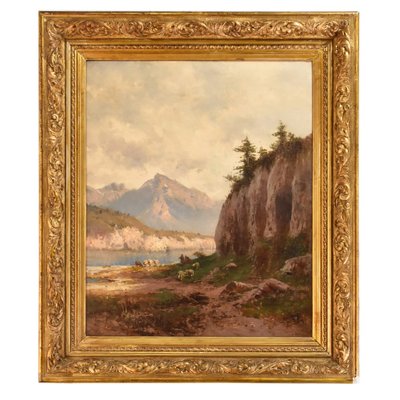 Antique Landscape Painting by Godchaux Emile-YVI-584870