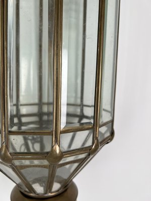 Antique Lantern Hanging Lamp in Sanded Glasses & Metal-KKG-1364448